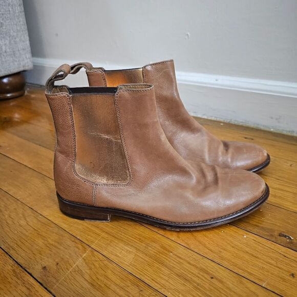 M Gemi Leather Ankle Boot Booties Brown Womens 37 - Picture 2 of 9